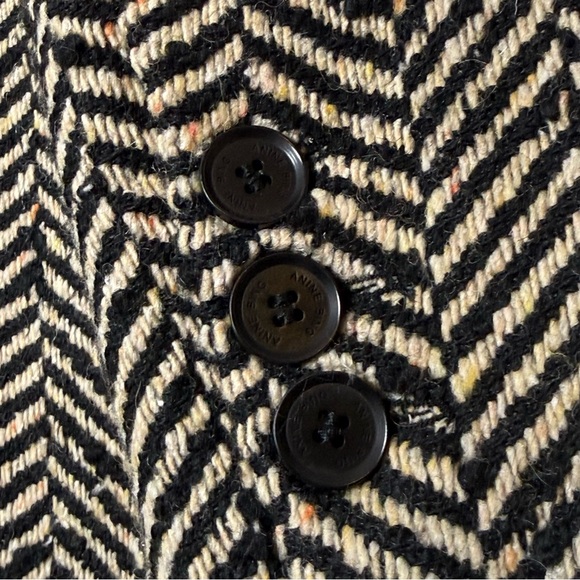 Anine Bing Diana Blazer Fishbone Herringbone Wool Blend Blazer Large NWT - Picture 15 of 16
